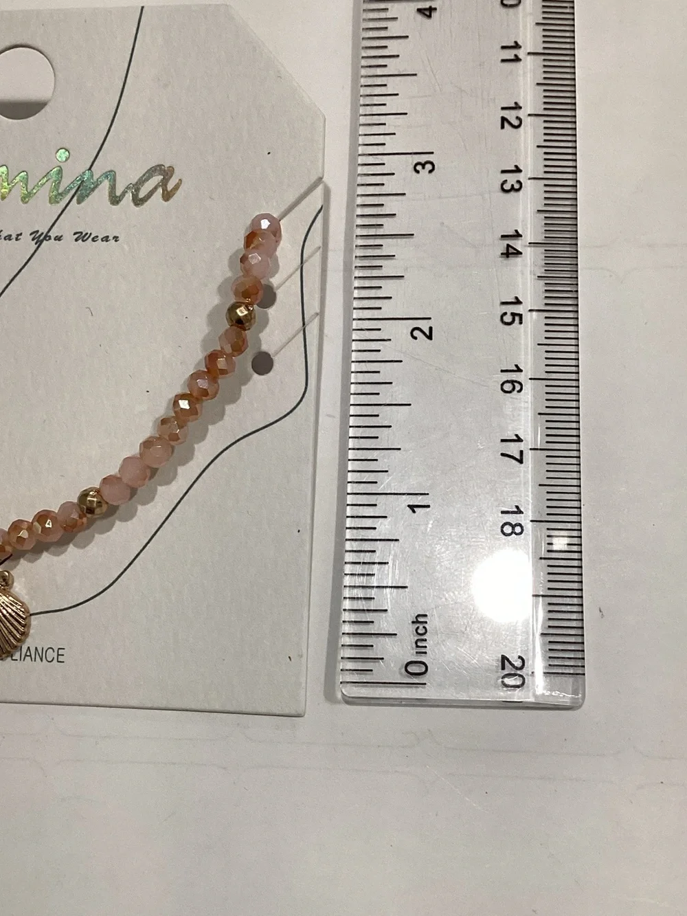 Pink Beaded Shell Charm anklet
